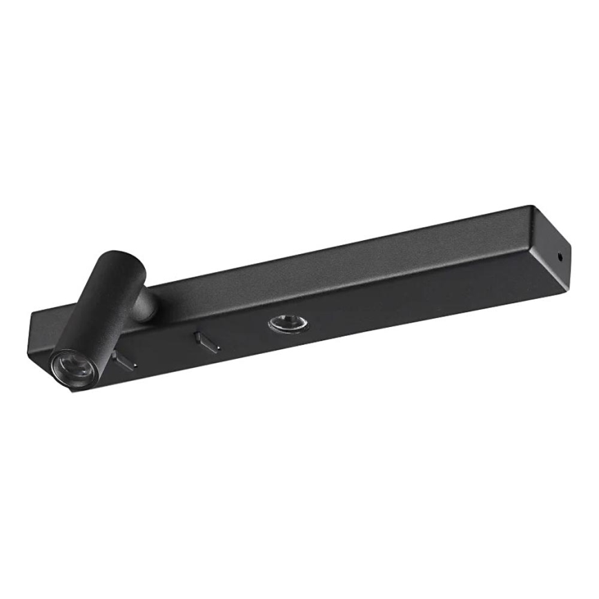 Ideal Lux - LED Stenska svetilka BONNE LED/6,5W/230V CRI 90 črna