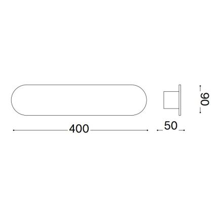 Ideal Lux - LED Stenska svetilka ECHO LED/20W/230V 40 cm CRI 90 črna