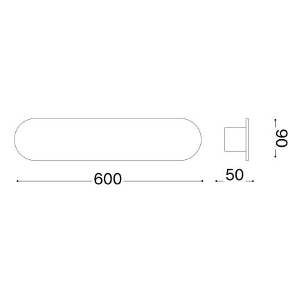 Ideal Lux - LED Stenska svetilka ECHO LED/30W/230V 60 cm CRI 90 črna