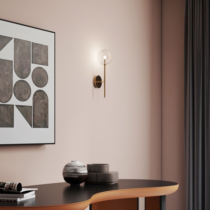 Ideal Lux - LED Stenska svetilka EQUINOXE 1xG4/2W/230V medenina/prozorna