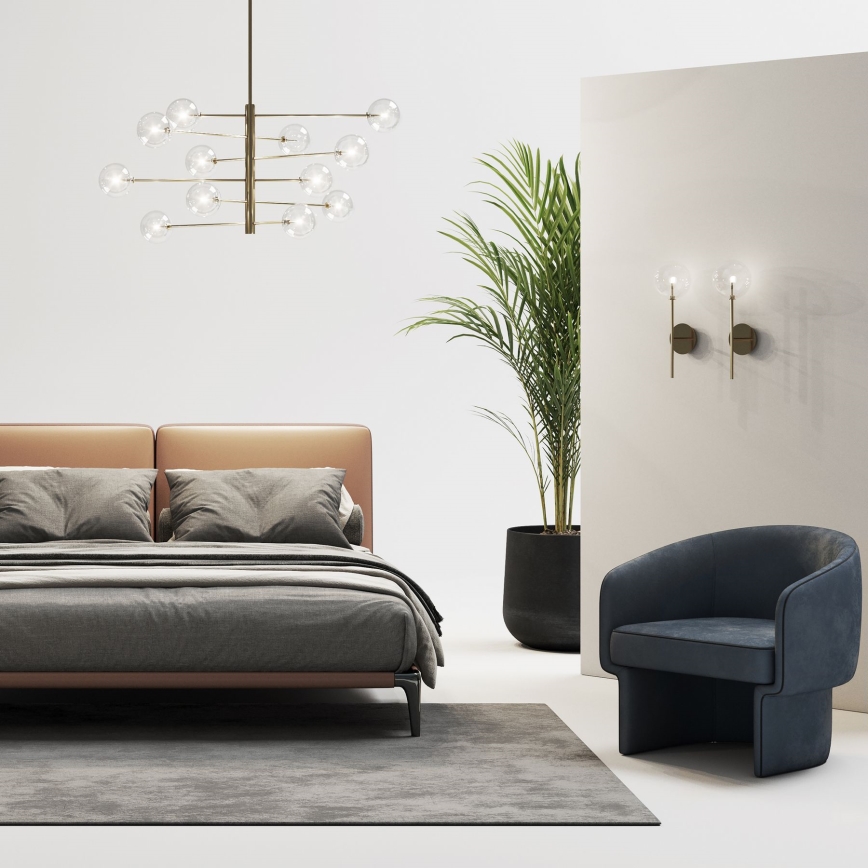 Ideal Lux - LED Stenska svetilka EQUINOXE 1xG4/2W/230V medenina/prozorna