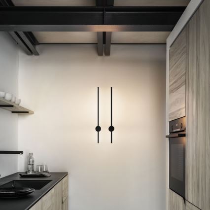 Ideal Lux - LED Stenska svetilka ESSENCE LED/12W/230V 3000K 70 cm CRI 90 črna