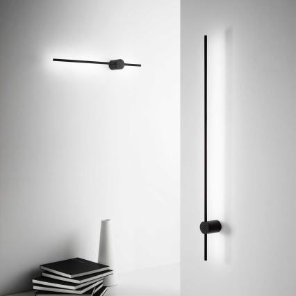 Ideal Lux - LED Stenska svetilka ESSENCE LED/19W/230V 3000K 124 cm CRI 90 črna