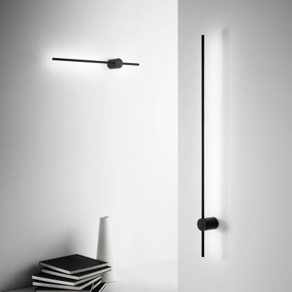 Ideal Lux - LED Stenska svetilka ESSENCE LED/19W/230V 4000K 124 cm CRI 90 črna