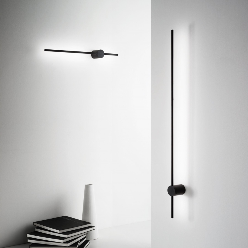 Ideal Lux - LED Stenska svetilka ESSENCE LED/19W/230V 4000K 124 cm CRI 90 črna