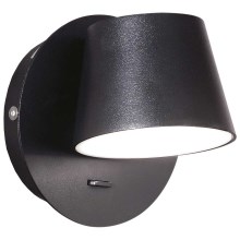 Ideal Lux - LED Stenska svetilka GIM LED/6W/230V črna