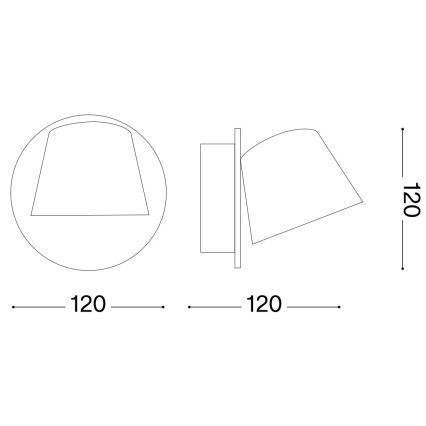 Ideal Lux - LED Stenska svetilka GIM LED/6W/230V črna