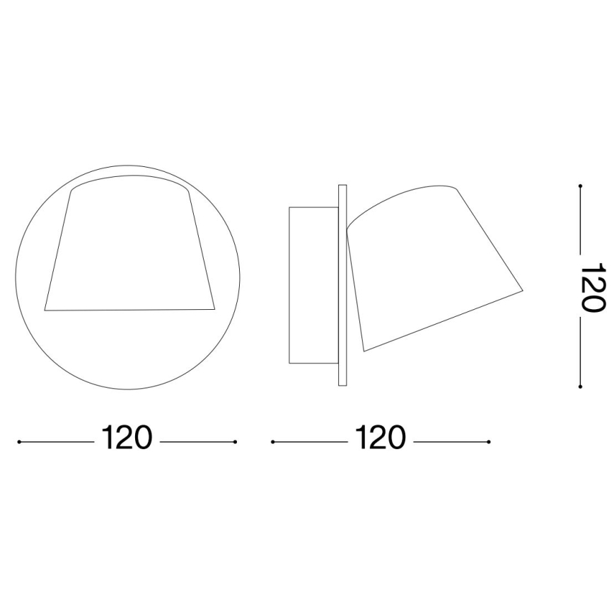 Ideal Lux - LED Stenska svetilka GIM LED/6W/230V črna