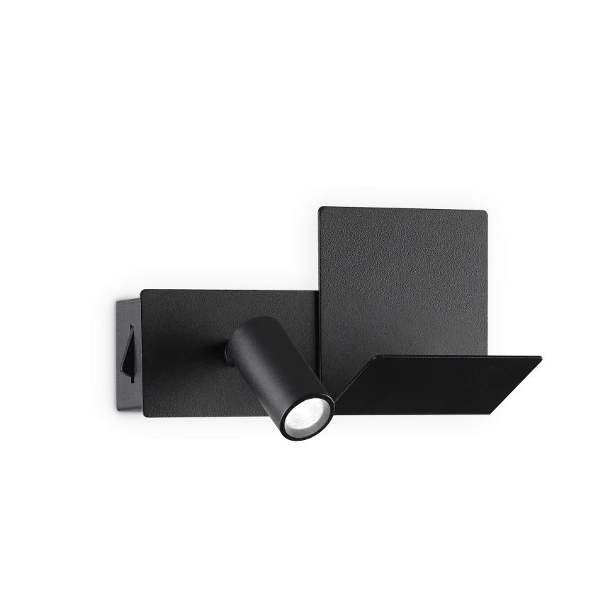 Ideal Lux - LED Stenska svetilka KOMODO LED/4,5W/230V USB CRI 90 črna