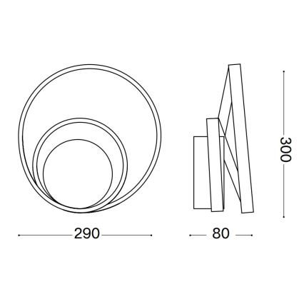 Ideal Lux - LED Stenska svetilka OZ LED/26W/230V CRI 90 bela