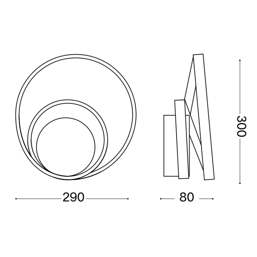 Ideal Lux - LED Stenska svetilka OZ LED/26W/230V CRI 90 bela