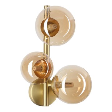 Ideal Lux - LED Stenska svetilka PERLAGE 3xG9/3W/230V zlata/dimna