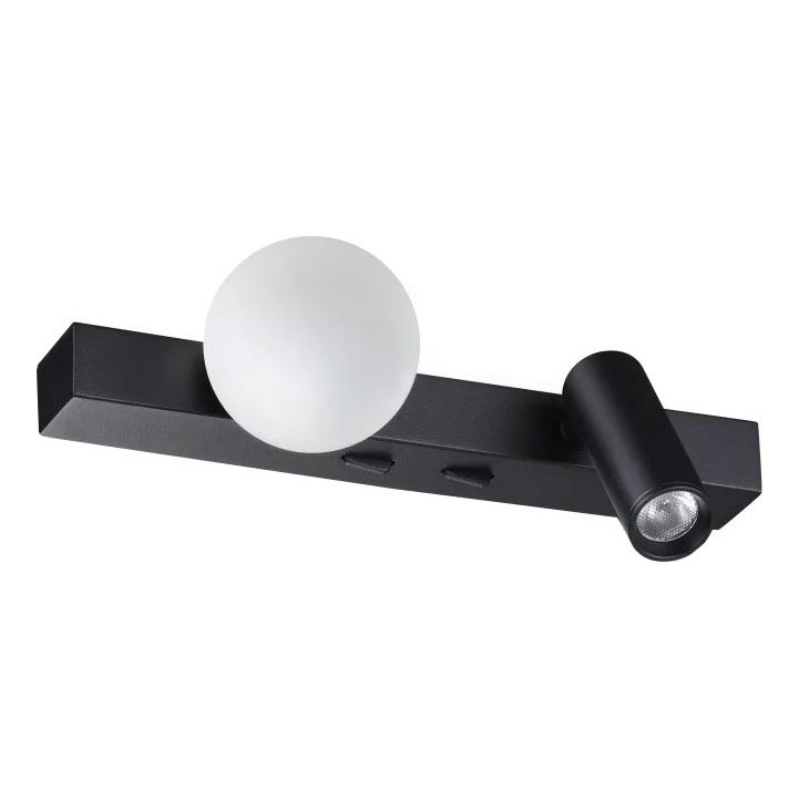 Ideal Lux - LED Stenska svetilka PING PONG 2xLED/3W/230V CRI 90 črna