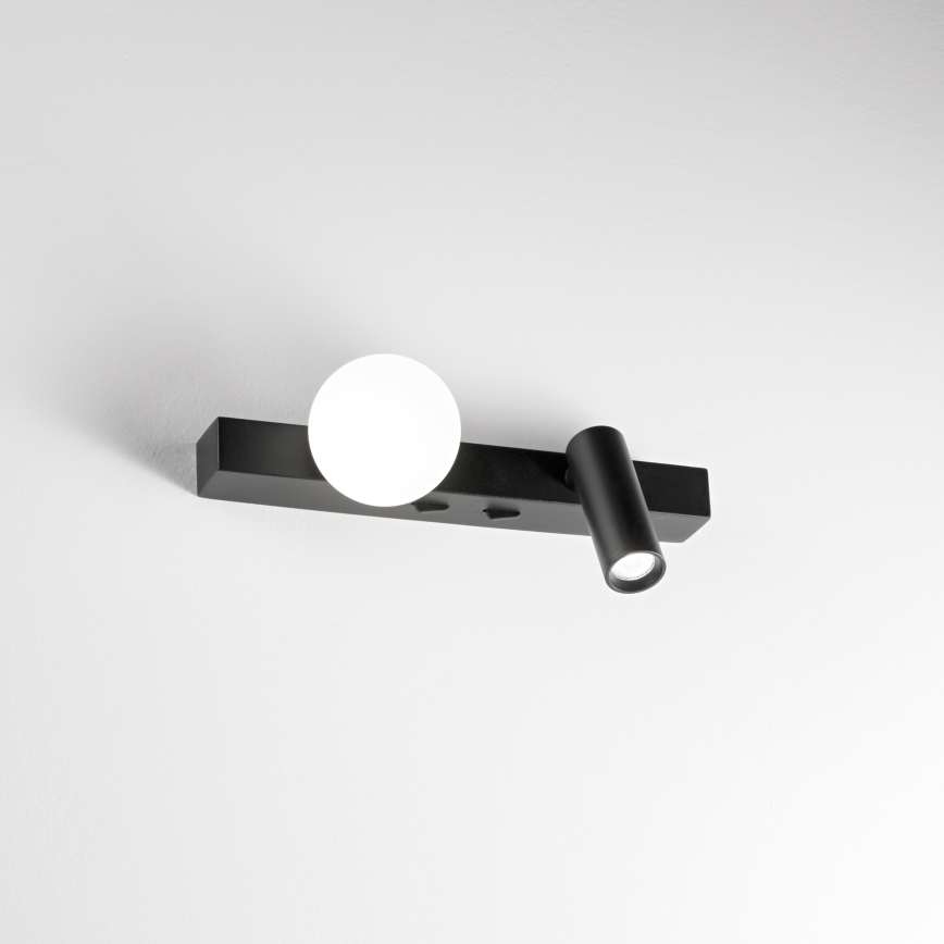 Ideal Lux - LED Stenska svetilka PING PONG 2xLED/3W/230V CRI 90 črna