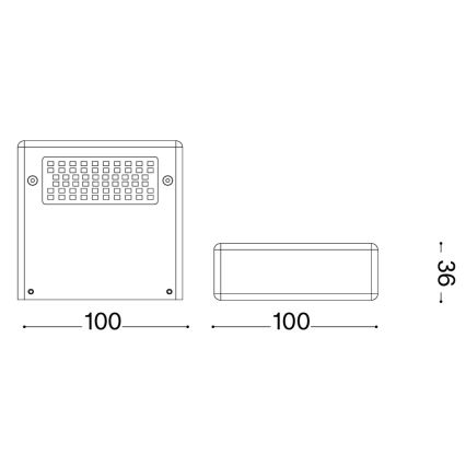 Ideal Lux - LED stenska svetilka TAB LED/24W/230V CRI 90 medenina