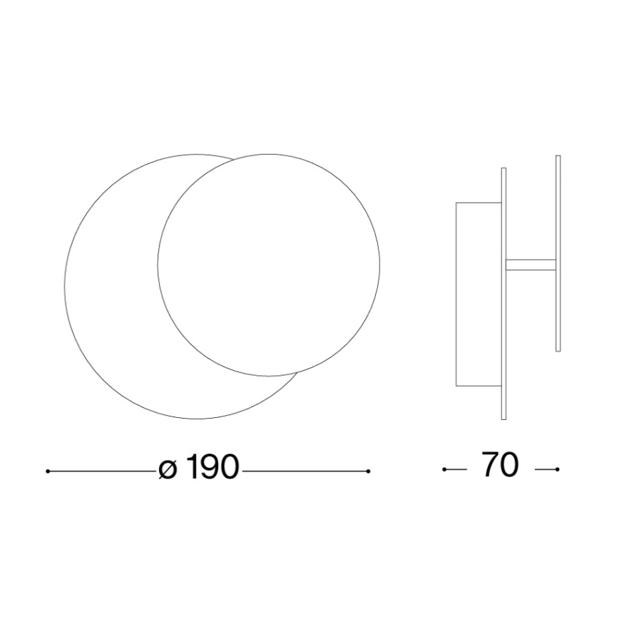 Ideal Lux - LED Stenska svetilka TICK LED/7,5W/230V zlata