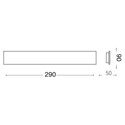 Ideal Lux - LED Stenska svetilka ZIG ZAG LED/12,5W/230V 29 cm CRI 90 črna