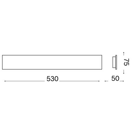 Ideal Lux - LED Stenska svetilka ZIG ZAG LED/23W/230V 53 cm CRI 90 medenina