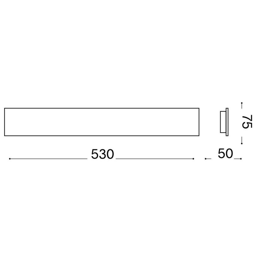 Ideal Lux - LED Stenska svetilka ZIG ZAG LED/23W/230V 53 cm CRI 90 medenina