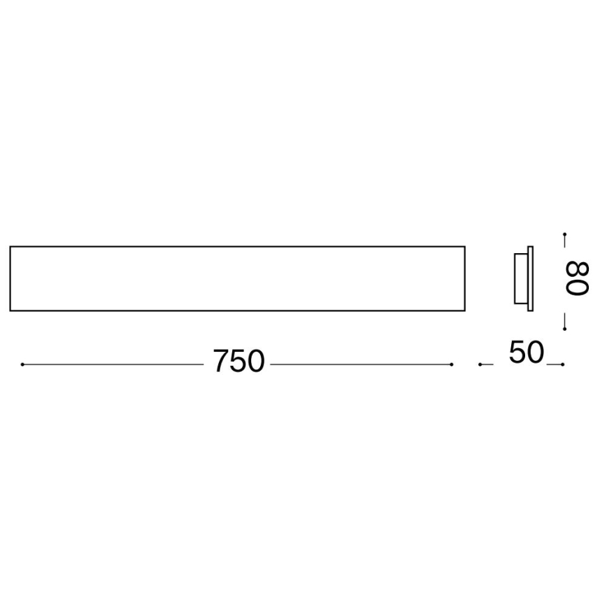 Ideal Lux - LED Stenska svetilka ZIG ZAG LED/30W/230V 75 cm CRI 90 črna