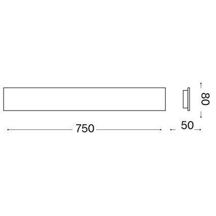 Ideal Lux - LED Stenska svetilka ZIG ZAG LED/30W/230V 75 cm CRI 90 medenina