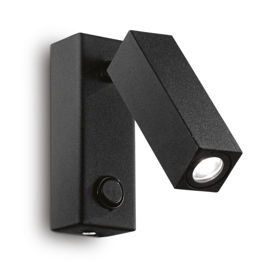 Ideal Lux - LED stenska točkovna svetilka PAGE LED/3W/230V CRI 90 črna