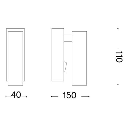 Ideal Lux - LED stenska točkovna svetilka PAGE LED/3W/230V CRI 90 črna