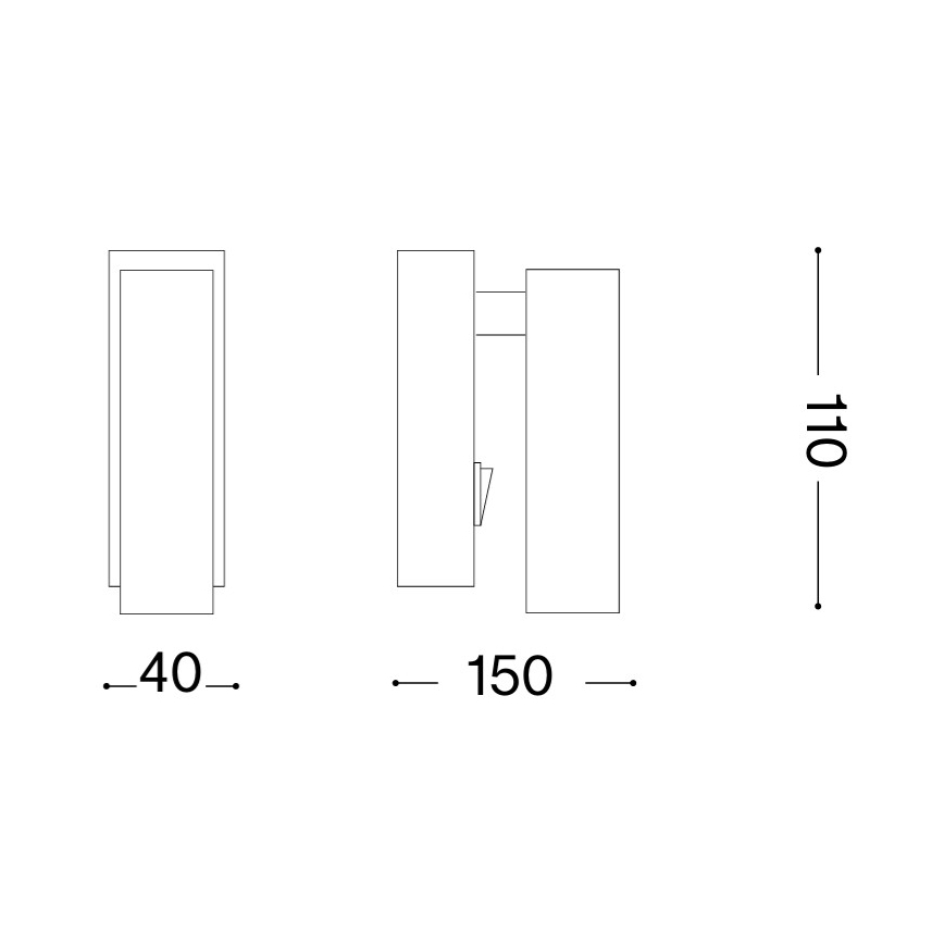 Ideal Lux - LED stenska točkovna svetilka PAGE LED/3W/230V CRI 90 črna