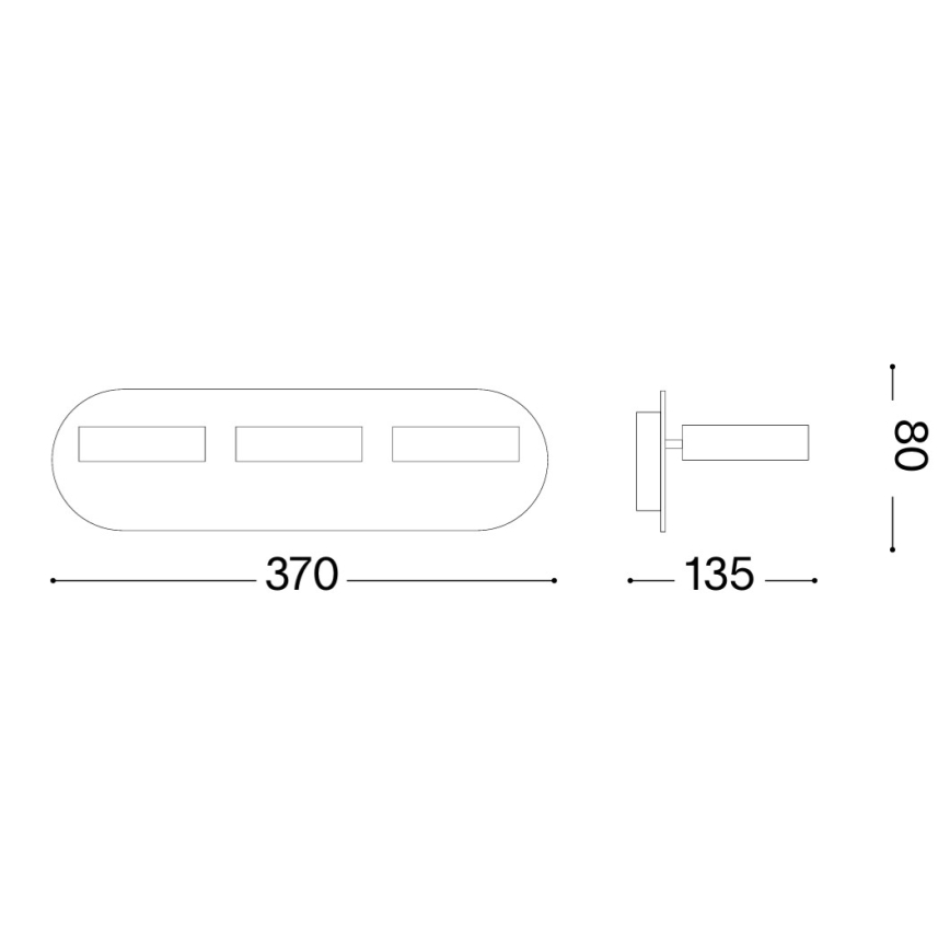 Ideal Lux - LED stenska usmerjena svetilka OBY 3xLED/6W/230V CRI 90 bela