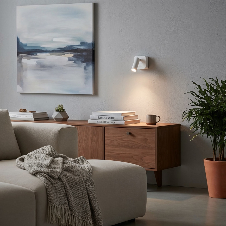 Ideal Lux - LED Stenski reflektor BEAN LED/3W/230V CRI 90 bela