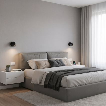 Ideal Lux - LED Stenski reflektor BEAN LED/3W/230V CRI 90 črna