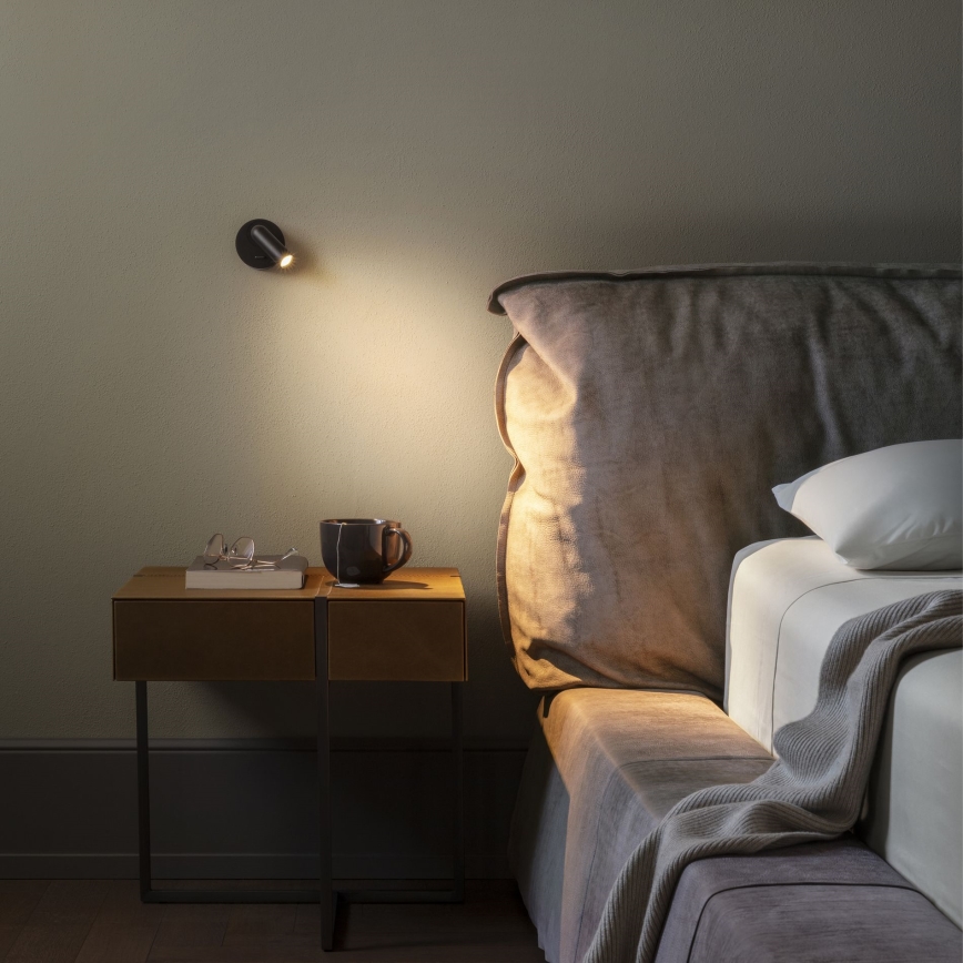 Ideal Lux - LED Stenski reflektor BEAN LED/3W/230V CRI 90 črna