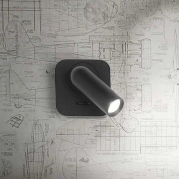 Ideal Lux - LED Stenski reflektor BEAN LED/3W/230V CRI 90 črna