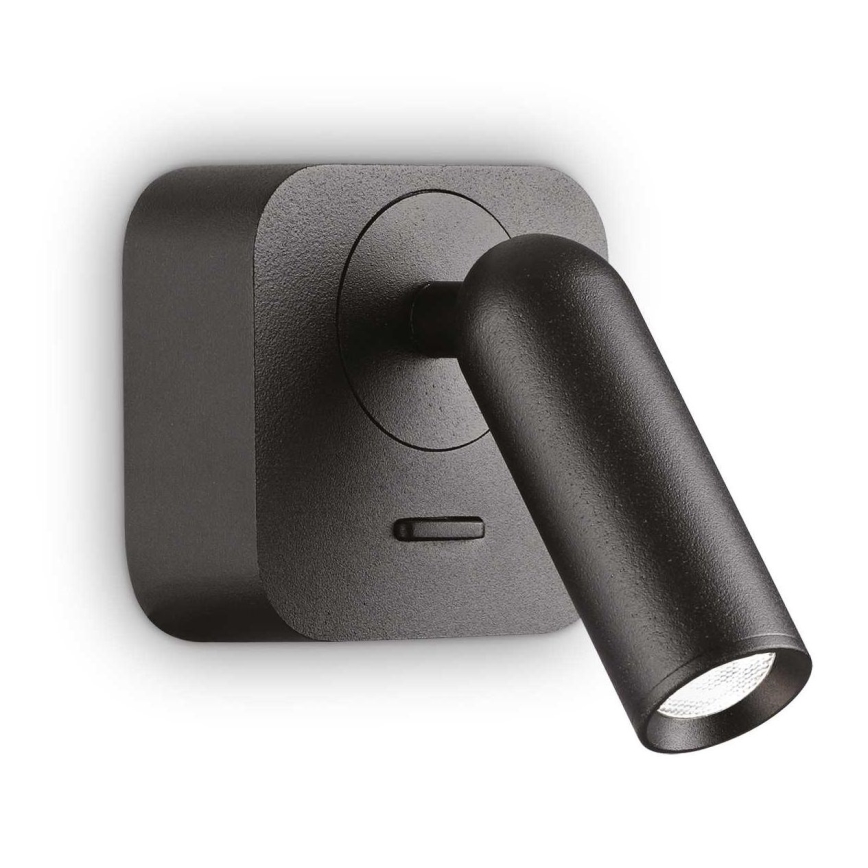 Ideal Lux - LED Stenski reflektor BEAN LED/3W/230V CRI 90 črna