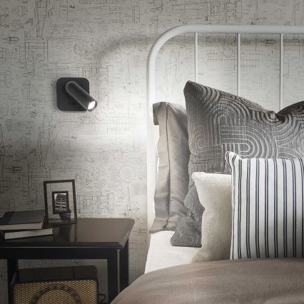 Ideal Lux - LED Stenski reflektor BEAN LED/3W/230V CRI 90 črna