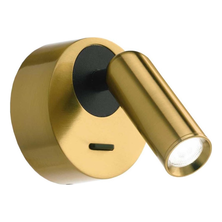 Ideal Lux - LED Stenski reflektor BEAN LED/3W/230V CRI 90 medenina