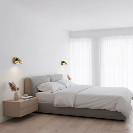 Ideal Lux - LED Stenski reflektor BEAN LED/3W/230V CRI 90 medenina