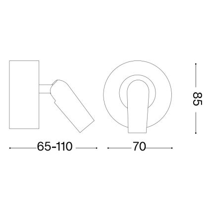 Ideal Lux - LED Stenski reflektor BEAN LED/3W/230V CRI 90 sijajni krom