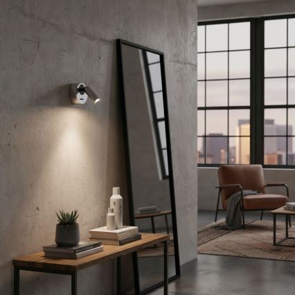 Ideal Lux - LED Stenski reflektor BEAN LED/3W/230V CRI 90 sijajni krom