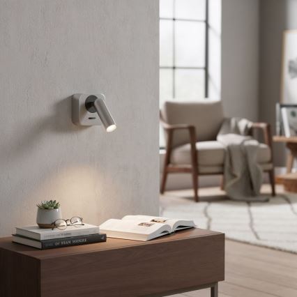 Ideal Lux - LED Stenski reflektor BEAN LED/3W/230V CRI 90 sijajni krom