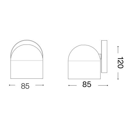 Ideal Lux - LED Stenski reflektor DODO 1xGX53/9W/230V bela