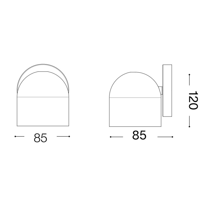 Ideal Lux - LED Stenski reflektor DODO 1xGX53/9W/230V bela