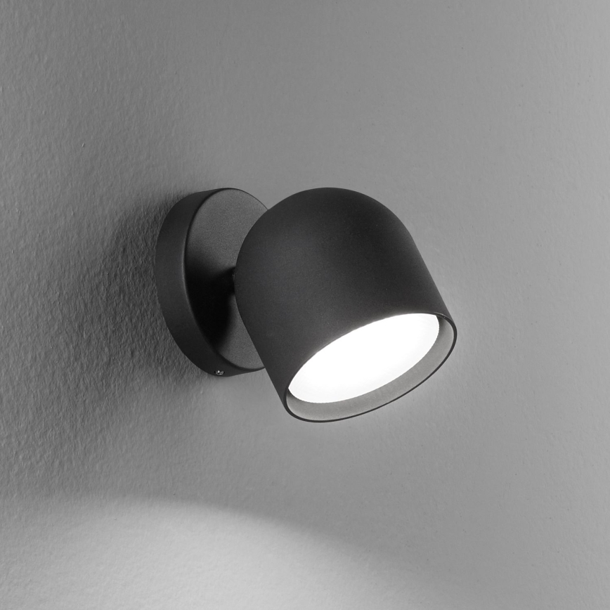 Ideal Lux - LED Stenski reflektor DODO 1xGX53/9W/230V črna