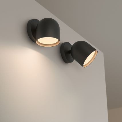 Ideal Lux - LED Stenski reflektor DODO 1xGX53/9W/230V črna