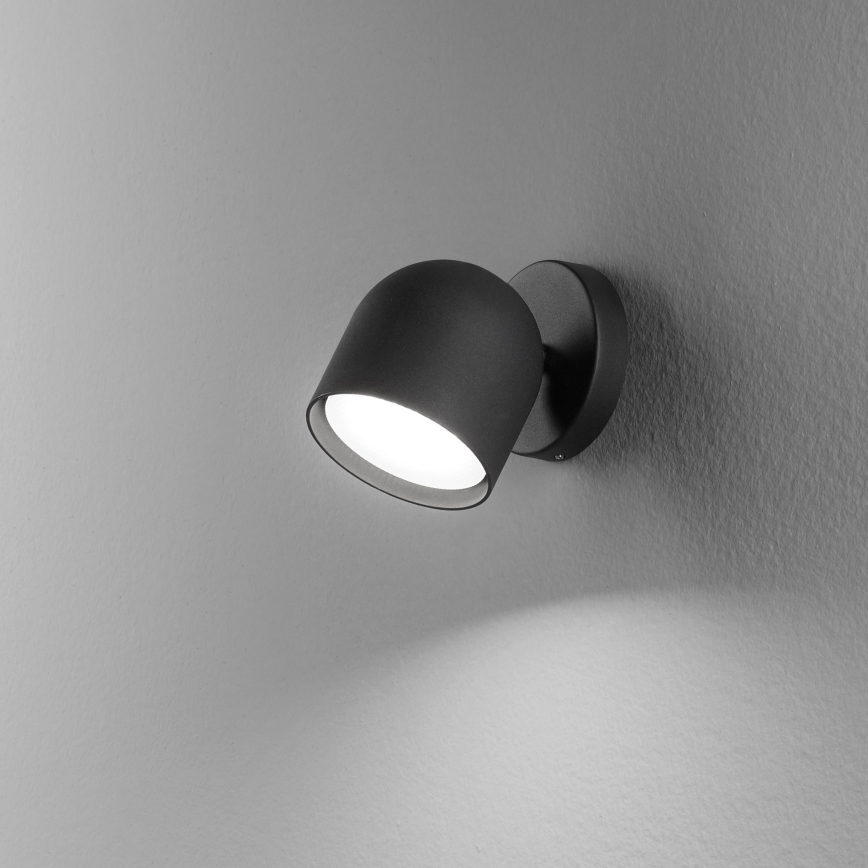 Ideal Lux - LED Stenski reflektor DODO 1xGX53/9W/230V črna