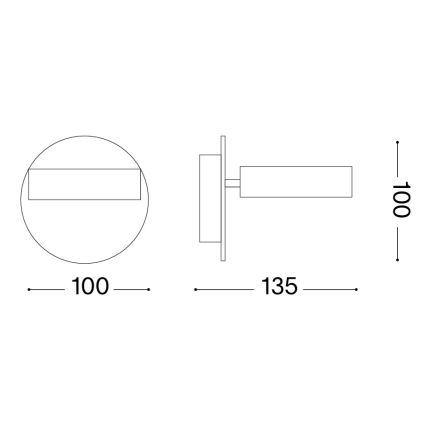 Ideal Lux - LED stensko spot svetilo OBY LED/6W/230V CRI 90 bela