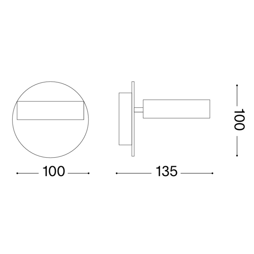 Ideal Lux - LED stensko spot svetilo OBY LED/6W/230V CRI 90 bela