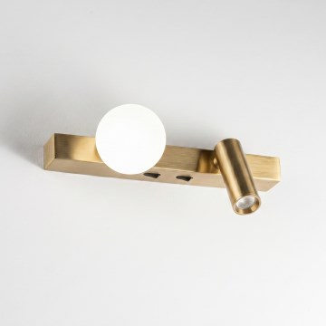 Ideal Lux - LED stensko svetilo BINOMIO 2xLED/3W/230V CRI 90 medenina