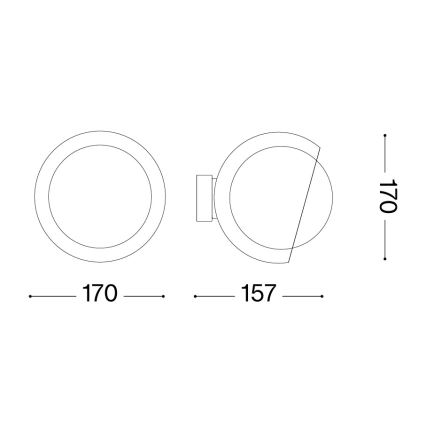 Ideal Lux - LED stensko svetilo BLOOM 1xE27/42W/230V zlata/dimno bež