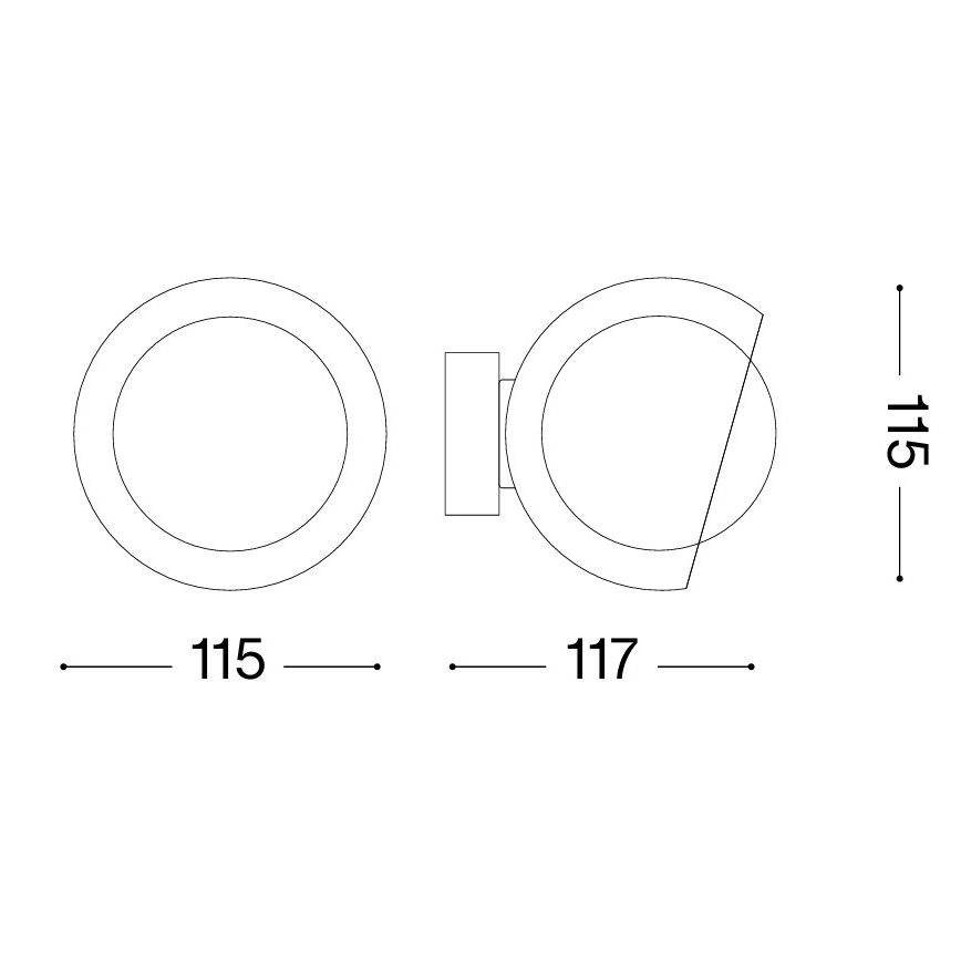 Ideal Lux - LED stensko svetilo BLOOM 1xG9/3W/230V črna